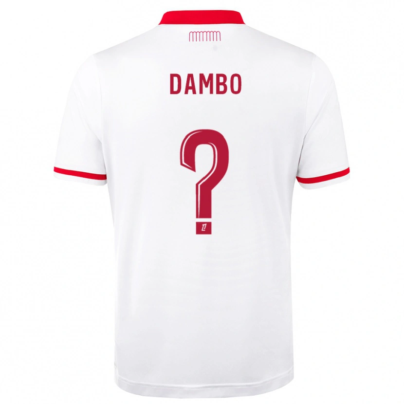 Danxen Hombre Camiseta Andreas Dambo #0 Rojo Blanco 1ª Equipación 2026/27 La Camisa México