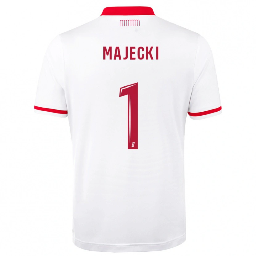 Danxen Hombre Camiseta Radoslaw Majecki #1 Rojo Blanco 1ª Equipación 2026/27 La Camisa México