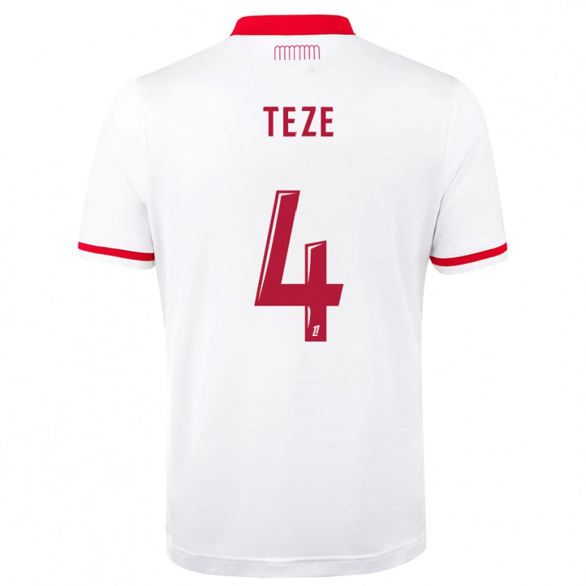 Danxen Hombre Camiseta Jordan Teze #4 Rojo Blanco 1ª Equipación 2026/27 La Camisa México