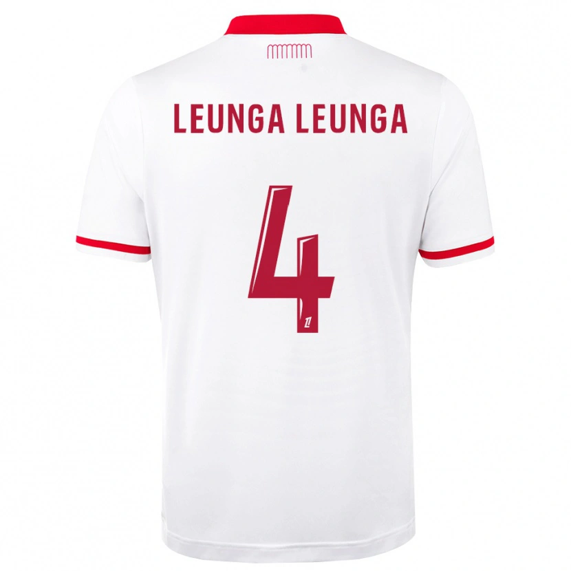 Danxen Hombre Camiseta Daryl Leunga Leunga #4 Rojo Blanco 1ª Equipación 2026/27 La Camisa México