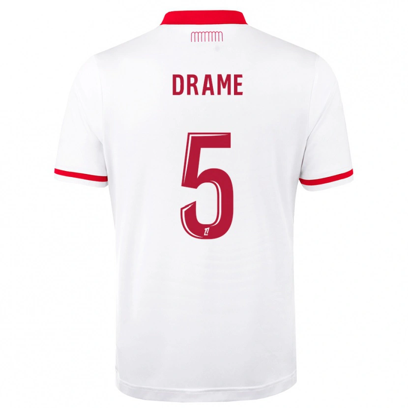 Danxen Hombre Camiseta Massiremba Dramé #5 Rojo Blanco 1ª Equipación 2026/27 La Camisa México