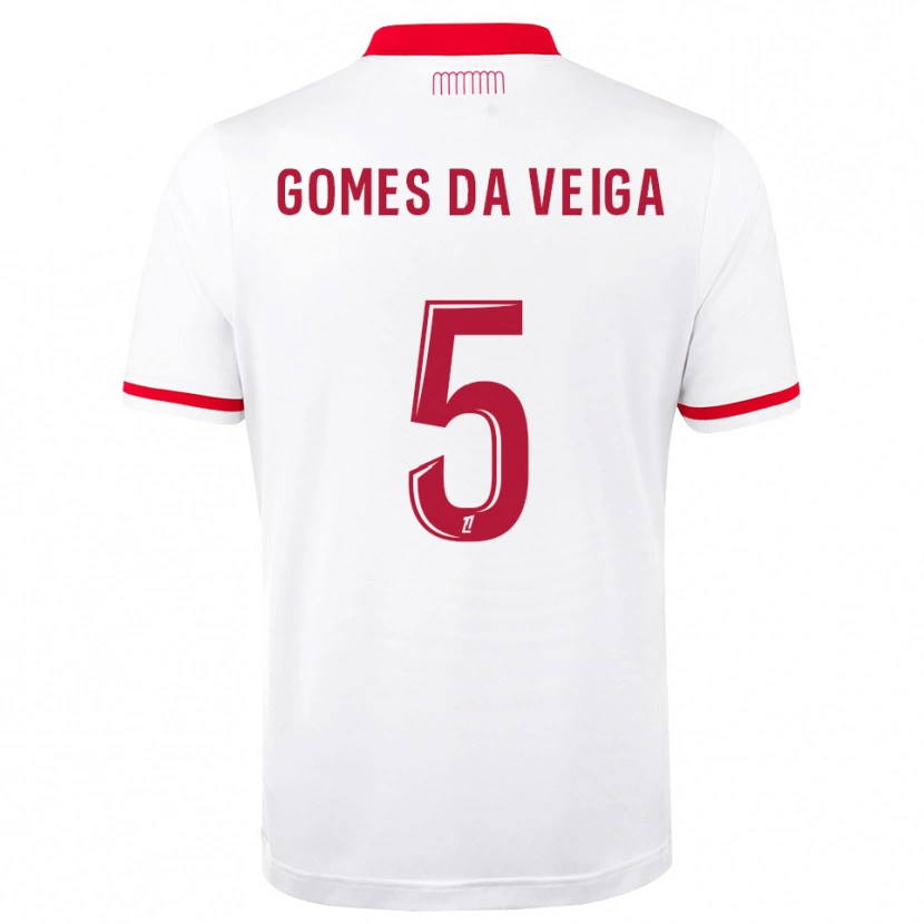 Danxen Hombre Camiseta Melvin Gomes #5 Rojo Blanco 1ª Equipación 2026/27 La Camisa México