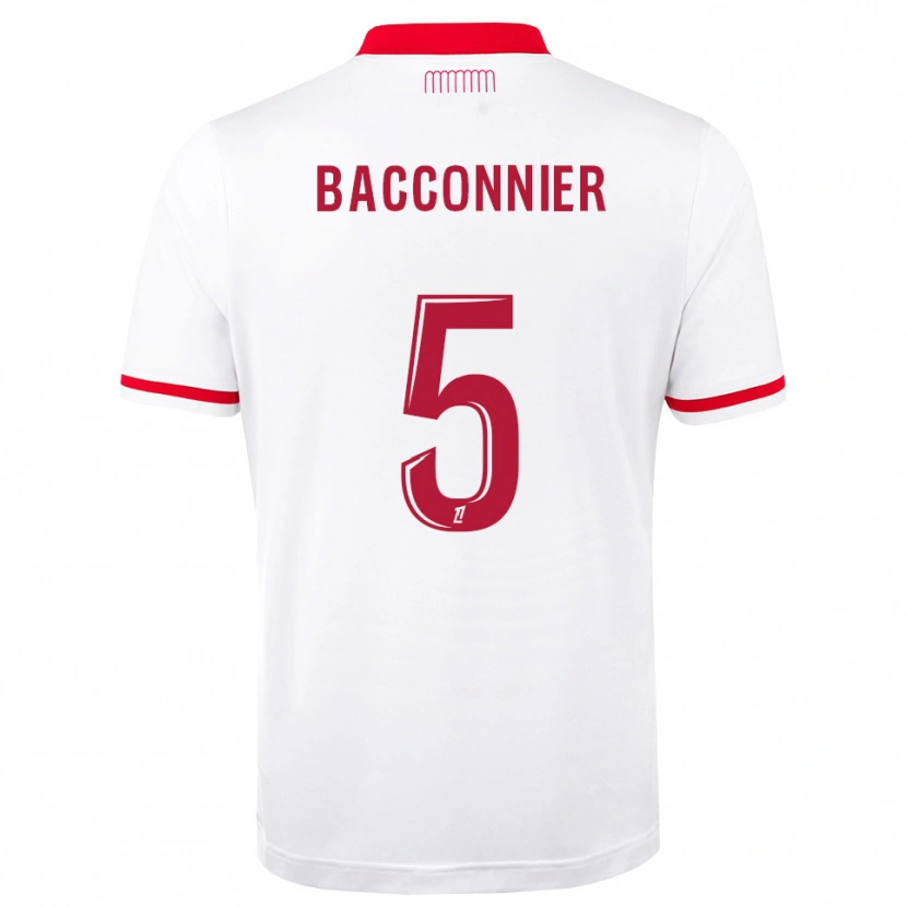 Danxen Hombre Camiseta Kévin Bacconnier #5 Rojo Blanco 1ª Equipación 2026/27 La Camisa México