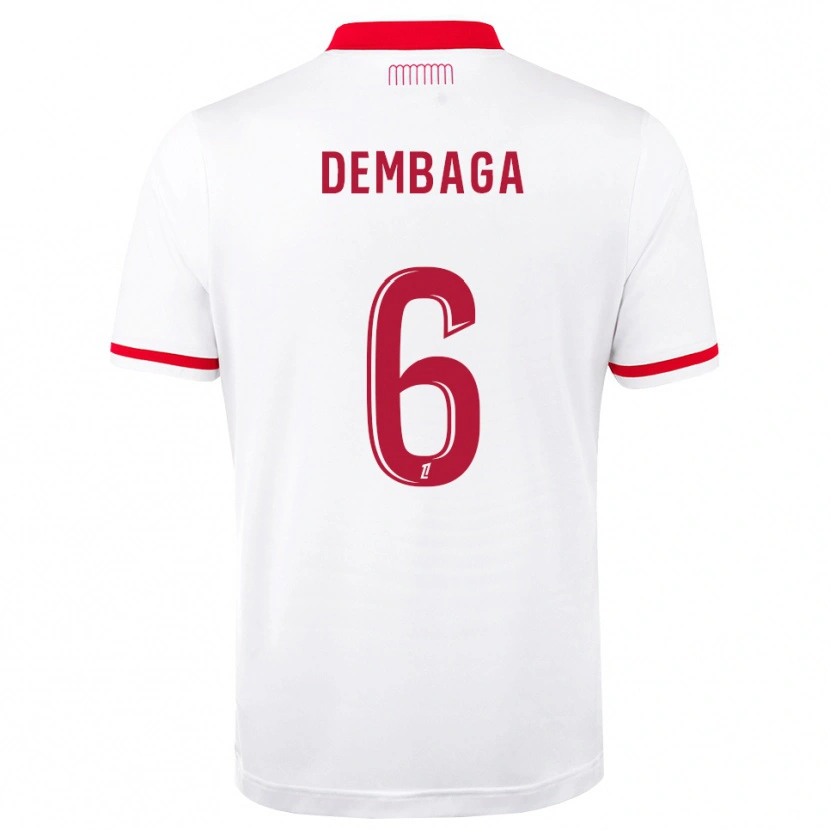 Danxen Hombre Camiseta Boubakar Dembaga #6 Rojo Blanco 1ª Equipación 2026/27 La Camisa México