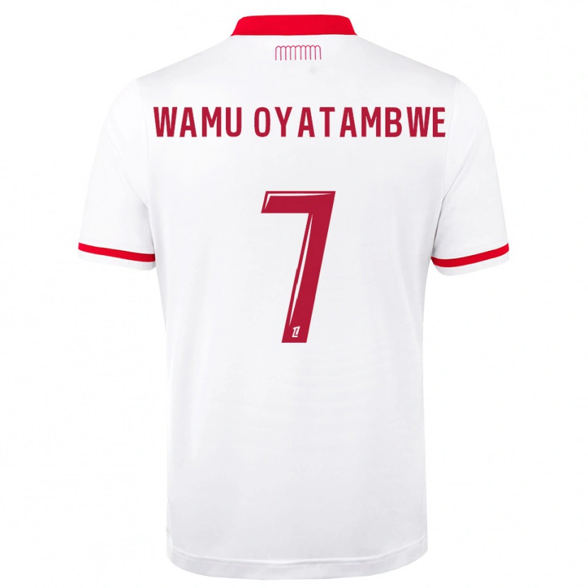 Danxen Hombre Camiseta Matthias Wamu Oyatambwe #7 Rojo Blanco 1ª Equipación 2026/27 La Camisa México