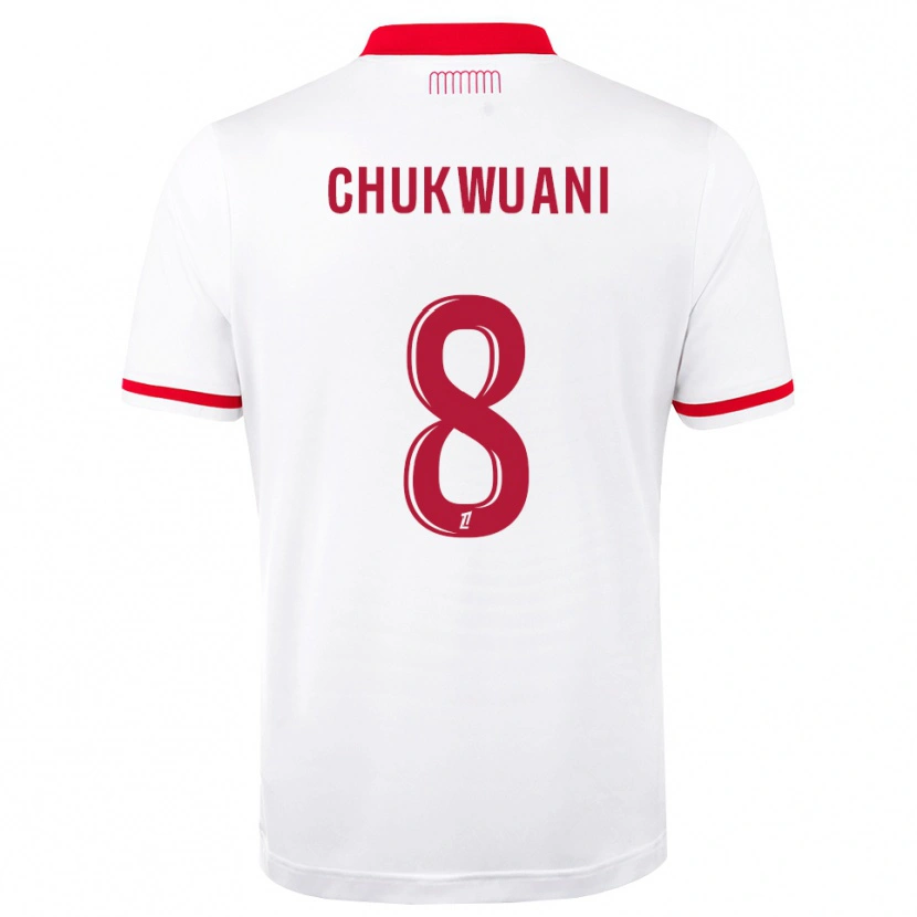 Danxen Hombre Camiseta Ekene Chukwuani #8 Rojo Blanco 1ª Equipación 2026/27 La Camisa México