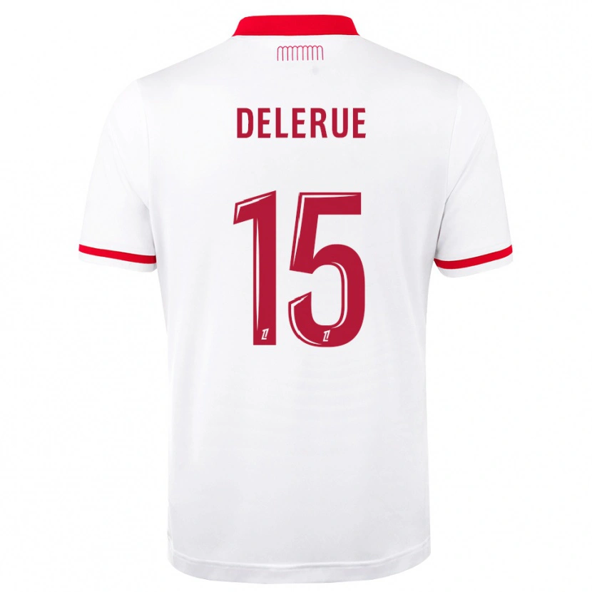 Danxen Hombre Camiseta Frank Delerue #15 Rojo Blanco 1ª Equipación 2026/27 La Camisa México