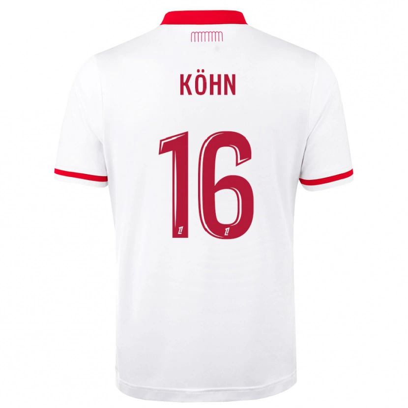 Danxen Hombre Camiseta Philipp Köhn #16 Rojo Blanco 1ª Equipación 2026/27 La Camisa México