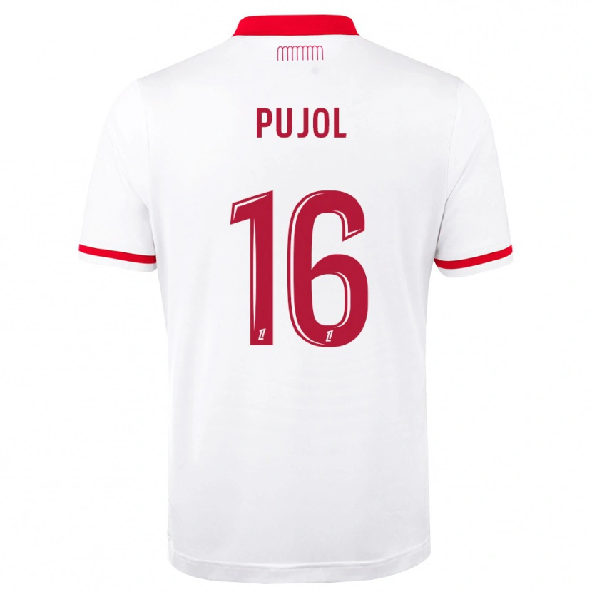 Danxen Hombre Camiseta Yoann Pujol #16 Rojo Blanco 1ª Equipación 2026/27 La Camisa México