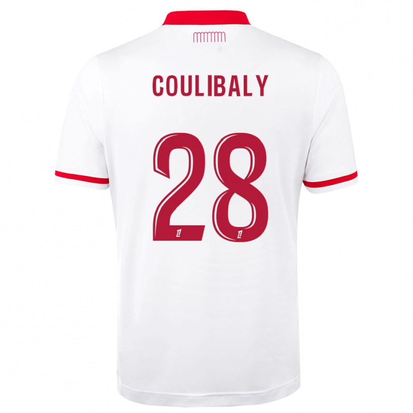 Danxen Hombre Camiseta Mamadou Coulibaly #28 Rojo Blanco 1ª Equipación 2026/27 La Camisa México