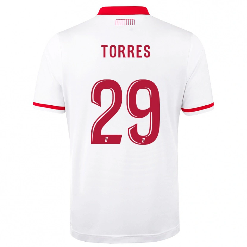 Danxen Hombre Camiseta Louis Torres #29 Rojo Blanco 1ª Equipación 2026/27 La Camisa México