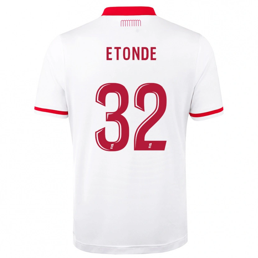 Danxen Hombre Camiseta Romaric Etonde #32 Rojo Blanco 1ª Equipación 2026/27 La Camisa México