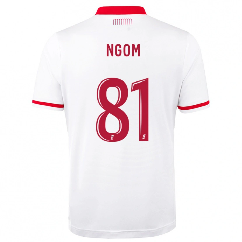 Danxen Hombre Camiseta Libasse Ngom #81 Rojo Blanco 1ª Equipación 2026/27 La Camisa México