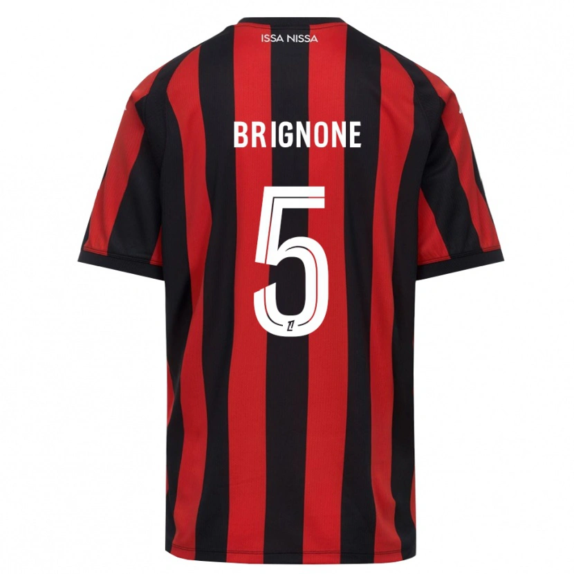 Danxen Hombre Camiseta Kenzo Brignone #5 Rojo Negro Blanco 1ª Equipación 2026/27 La Camisa México