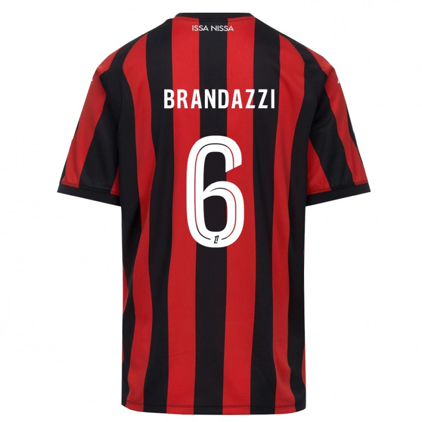 Danxen Hombre Camiseta Fiona Brandazzi #6 Rojo Negro Blanco 1ª Equipación 2026/27 La Camisa México