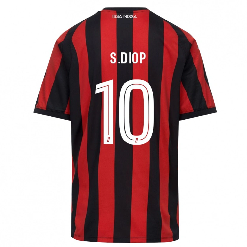 Danxen Hombre Camiseta Sofiane Diop #10 Rojo Negro Blanco 1ª Equipación 2026/27 La Camisa México