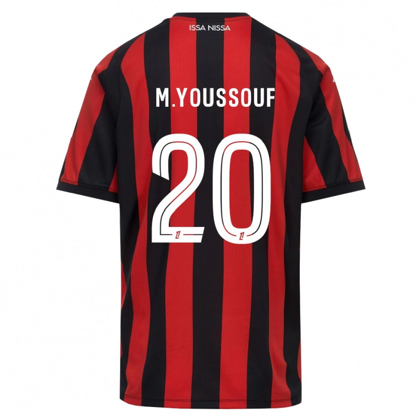 Danxen Hombre Camiseta Mousslim Youssouf #20 Rojo Negro Blanco 1ª Equipación 2026/27 La Camisa México