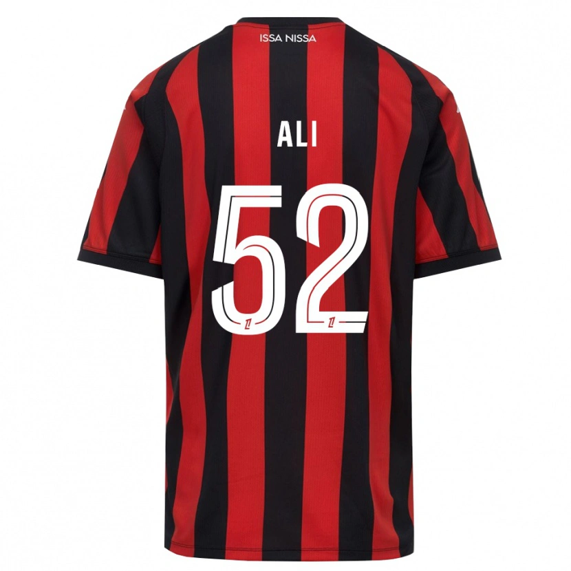 Danxen Hombre Camiseta Kéfren Ali #52 Rojo Negro Blanco 1ª Equipación 2026/27 La Camisa México