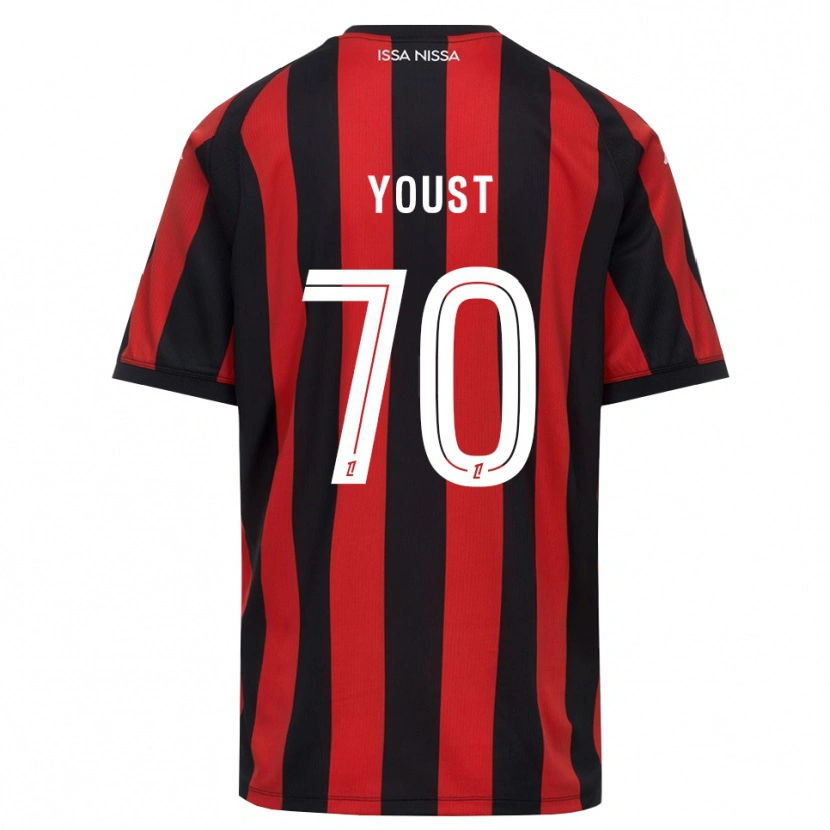 Danxen Hombre Camiseta Matys Youst #70 Rojo Negro Blanco 1ª Equipación 2026/27 La Camisa México