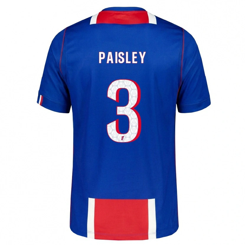 Danxen Hombre Camiseta Jarell Paisley #3 Rojo Blanco Azul 1ª Equipación 2026/27 La Camisa México