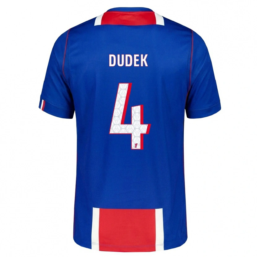 Danxen Hombre Camiseta Paulina Dudek #4 Rojo Blanco Azul 1ª Equipación 2026/27 La Camisa México