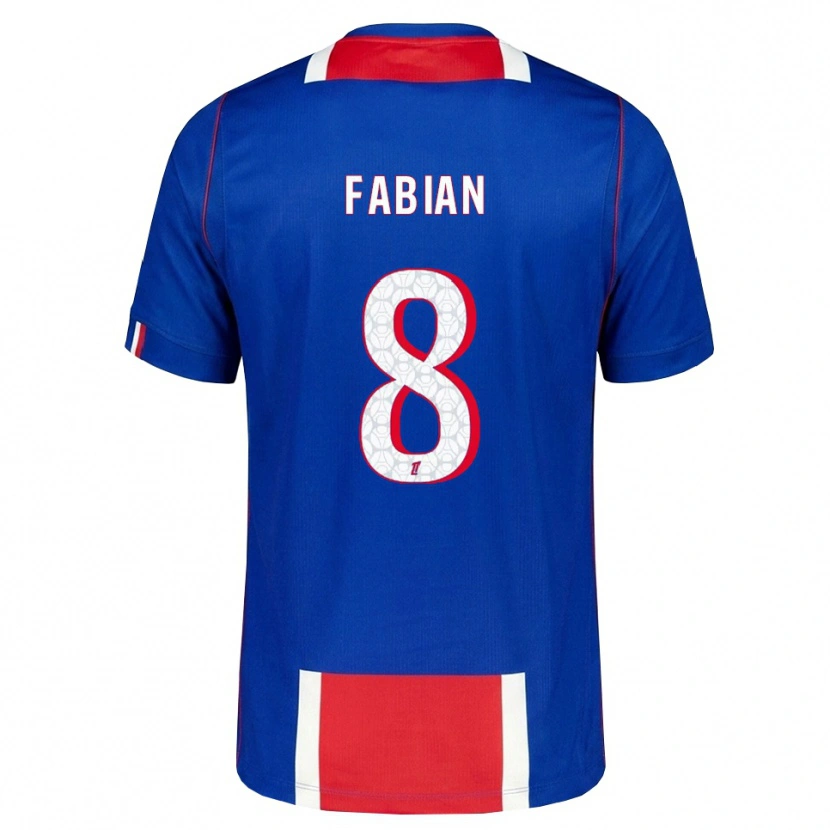 Danxen Hombre Camiseta Fabián Ruiz #8 Rojo Blanco Azul 1ª Equipación 2026/27 La Camisa México