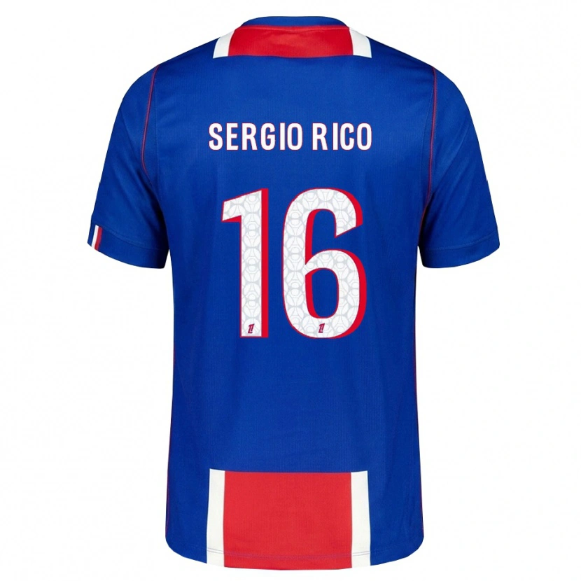 Danxen Hombre Camiseta Sergio Rico #16 Rojo Blanco Azul 1ª Equipación 2026/27 La Camisa México