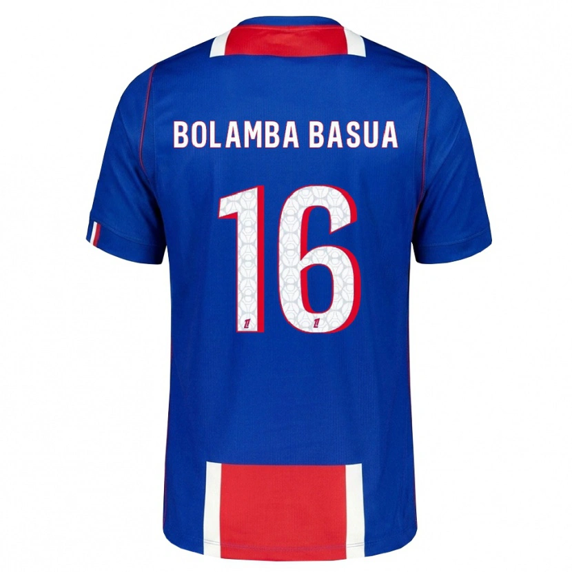 Danxen Hombre Camiseta Kévin Bolamba Basua #16 Rojo Blanco Azul 1ª Equipación 2026/27 La Camisa México