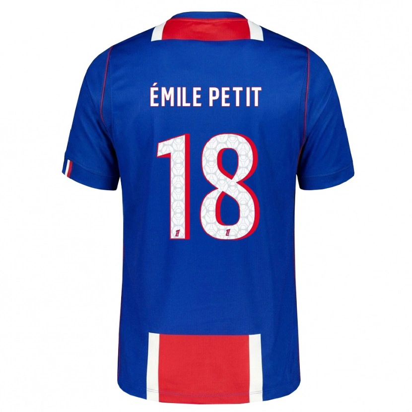 Danxen Hombre Camiseta Noé Émile Petit #18 Rojo Blanco Azul 1ª Equipación 2026/27 La Camisa México