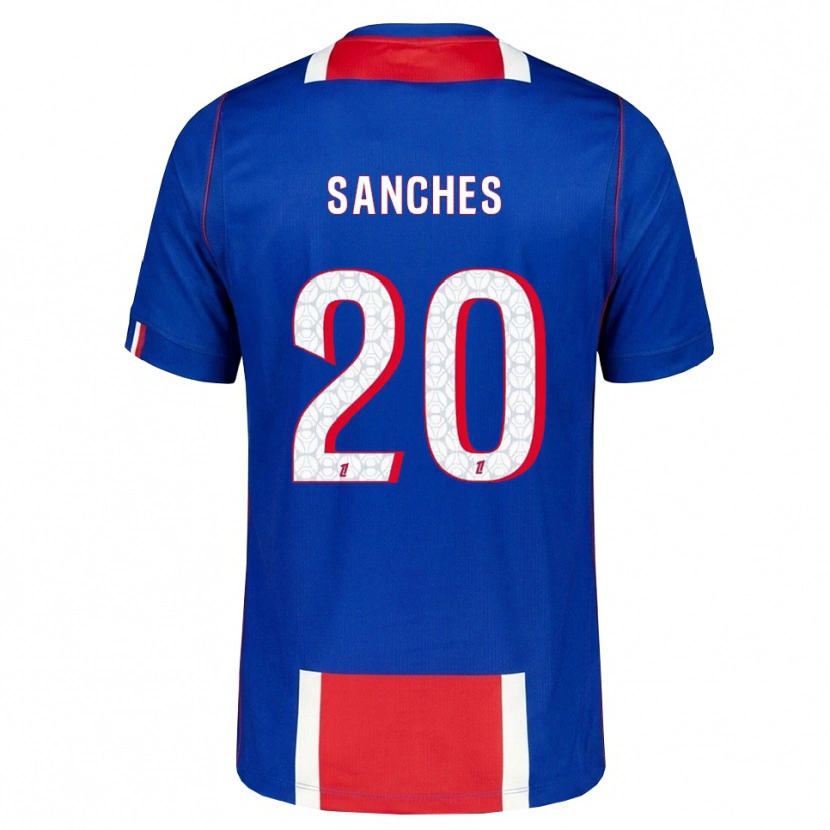 Danxen Hombre Camiseta Cédric Sanches #20 Rojo Blanco Azul 1ª Equipación 2026/27 La Camisa México