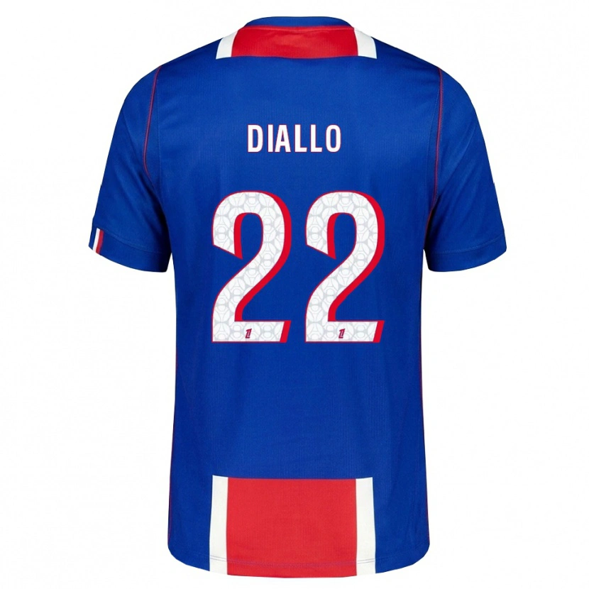 Danxen Hombre Camiseta Abdou Diallo #22 Rojo Blanco Azul 1ª Equipación 2026/27 La Camisa México