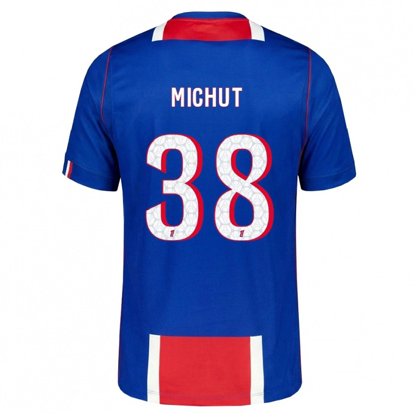 Danxen Hombre Camiseta Edouard Michut #38 Rojo Blanco Azul 1ª Equipación 2026/27 La Camisa México