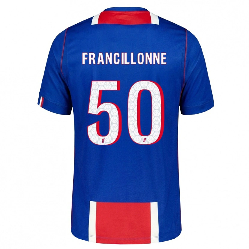 Danxen Hombre Camiseta Bryan Francillonne #50 Rojo Blanco Azul 1ª Equipación 2026/27 La Camisa México