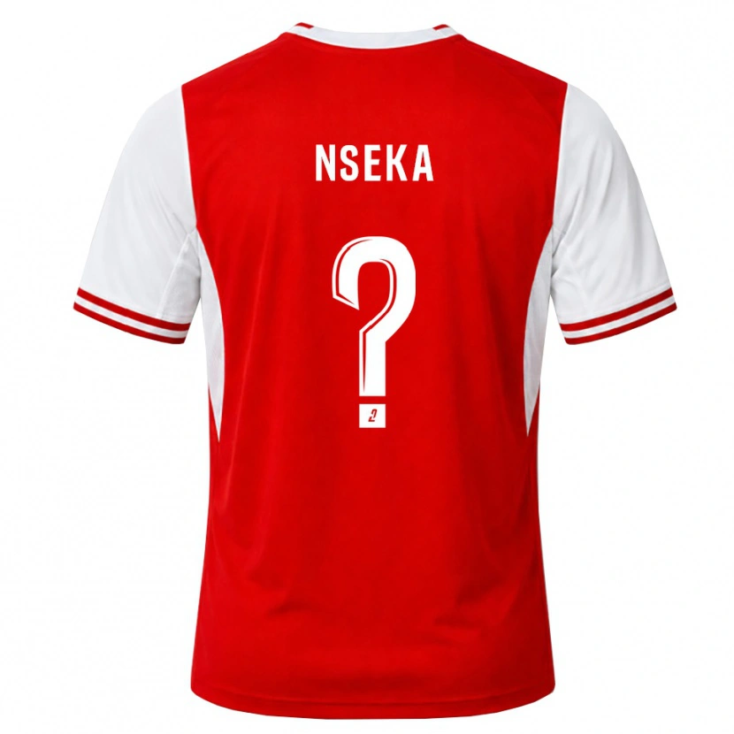 Danxen Hombre Camiseta Nelson Nseka #0 Rojo Blanco 1ª Equipación 2026/27 La Camisa México