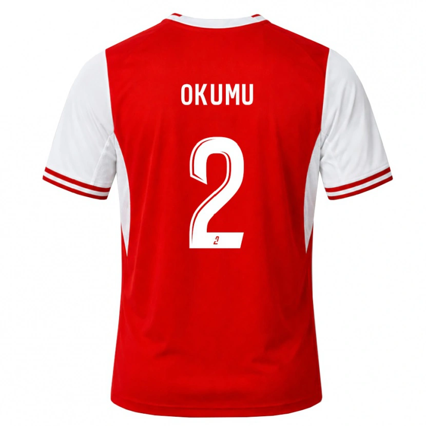Danxen Hombre Camiseta Joseph Okumu #2 Rojo Blanco 1ª Equipación 2026/27 La Camisa México