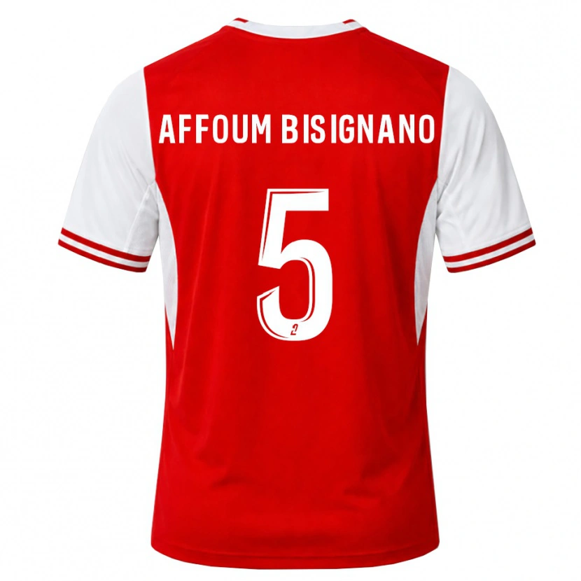 Danxen Hombre Camiseta Layan Affoum Bisignano #5 Rojo Blanco 1ª Equipación 2026/27 La Camisa México