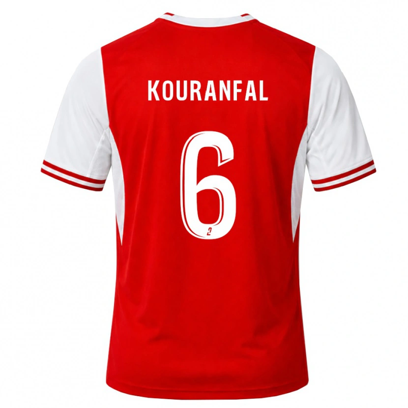 Danxen Hombre Camiseta Chamsedin Kouranfal #6 Rojo Blanco 1ª Equipación 2026/27 La Camisa México