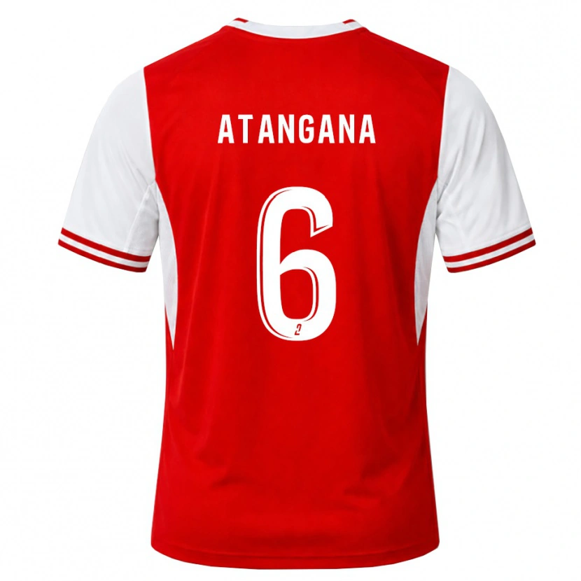 Danxen Hombre Camiseta Valentin Atangana Edoa #6 Rojo Blanco 1ª Equipación 2026/27 La Camisa México