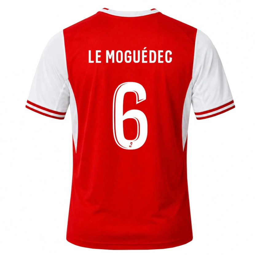 Danxen Hombre Camiseta Anaële Le Moguédec #6 Rojo Blanco 1ª Equipación 2026/27 La Camisa México