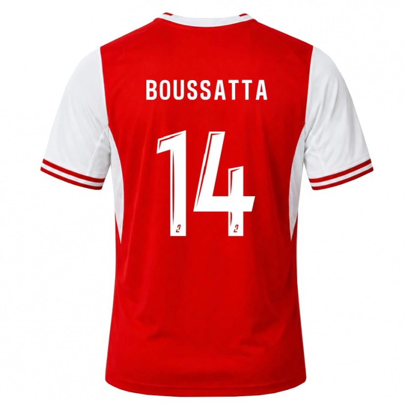 Danxen Hombre Camiseta Naïl Boussatta #14 Rojo Blanco 1ª Equipación 2026/27 La Camisa México