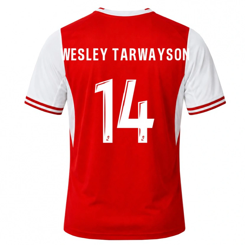 Danxen Hombre Camiseta James Wesley Tarwayson #14 Rojo Blanco 1ª Equipación 2026/27 La Camisa México