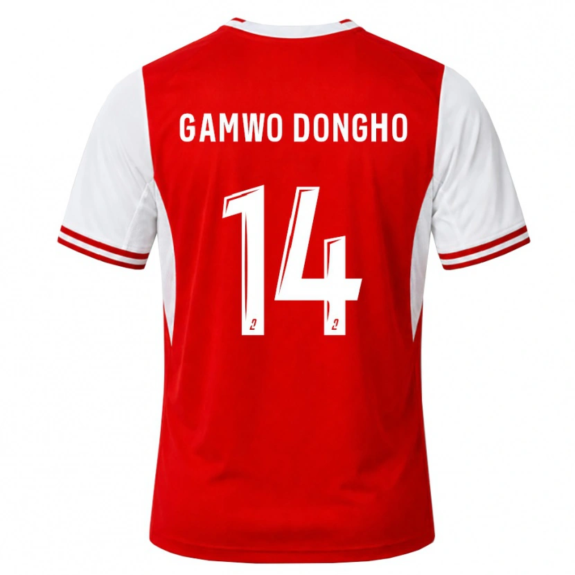 Danxen Hombre Camiseta Samuel Gamwo Dongho #14 Rojo Blanco 1ª Equipación 2026/27 La Camisa México