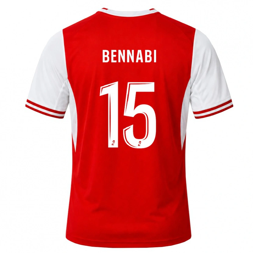 Danxen Hombre Camiseta Rayan Bennabi #15 Rojo Blanco 1ª Equipación 2026/27 La Camisa México