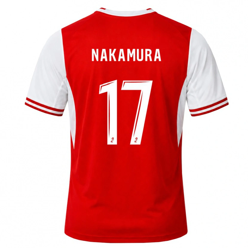 Danxen Hombre Camiseta Keito Nakamura #17 Rojo Blanco 1ª Equipación 2026/27 La Camisa México