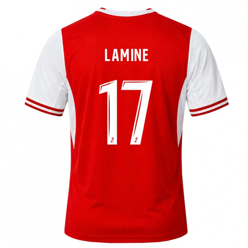Danxen Hombre Camiseta Mana Lamine #17 Rojo Blanco 1ª Equipación 2026/27 La Camisa México