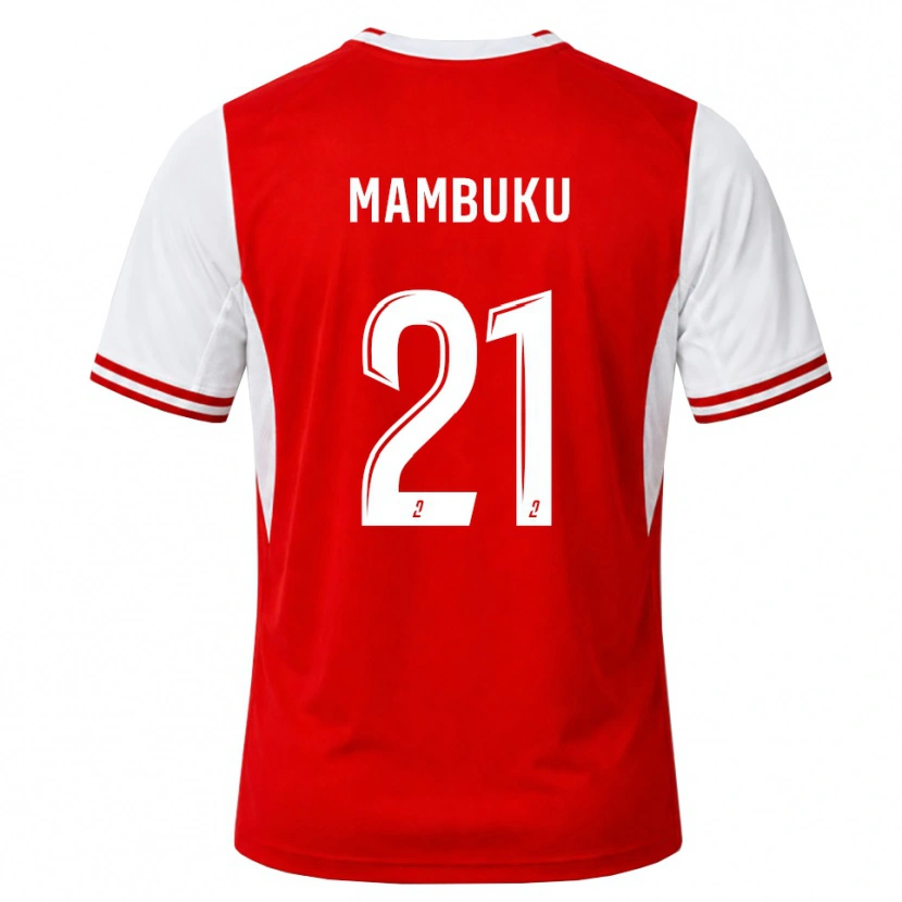 Danxen Hombre Camiseta Jean Mambuku #21 Rojo Blanco 1ª Equipación 2026/27 La Camisa México