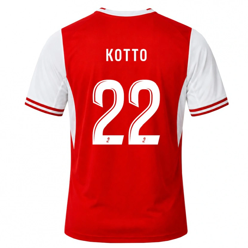 Danxen Hombre Camiseta Samuel Kotto #22 Rojo Blanco 1ª Equipación 2026/27 La Camisa México