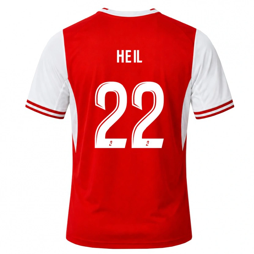 Danxen Hombre Camiseta Manon Heil #22 Rojo Blanco 1ª Equipación 2026/27 La Camisa México