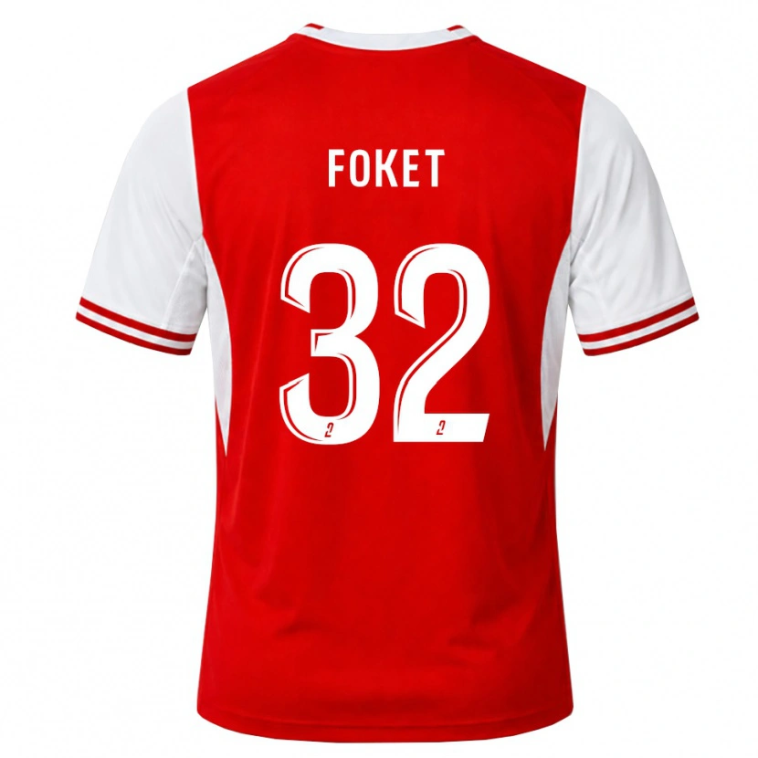 Danxen Hombre Camiseta Thomas Foket #32 Rojo Blanco 1ª Equipación 2026/27 La Camisa México