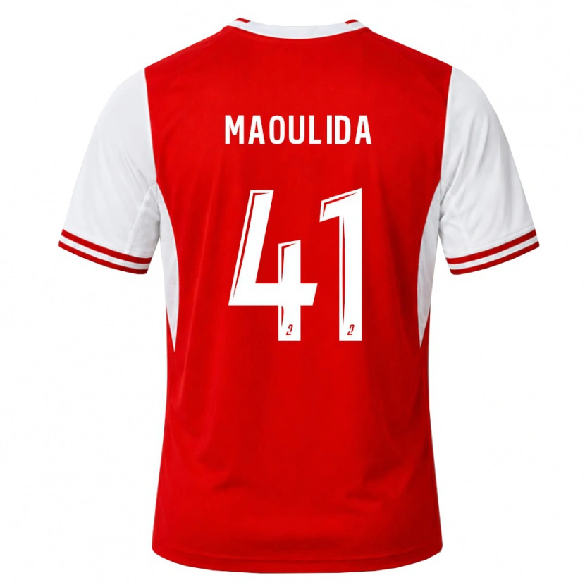 Danxen Hombre Camiseta Assimina Maoulida #41 Rojo Blanco 1ª Equipación 2026/27 La Camisa México